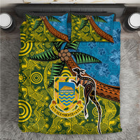 Tuvalu and Australia Together Bedding Set Tapa Pattern and Aboriginal mix Culture LT03 Multicolor - Polynesian Pride