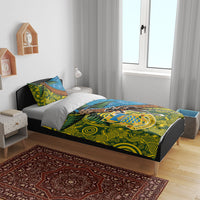 Tuvalu and Australia Together Bedding Set Tapa Pattern and Aboriginal mix Culture LT03 - Polynesian Pride