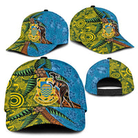 Tuvalu and Australia Together Classic Cap Tapa Pattern and Aboriginal mix Culture LT03 - Polynesian Pride