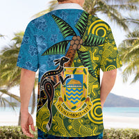 Tuvalu and Australia Together Hawaiian Shirt Tapa Pattern and Aboriginal mix Culture LT03 - Polynesian Pride