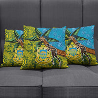 Tuvalu and Australia Together Pillow Cover Tapa Pattern and Aboriginal mix Culture LT03 - Polynesian Pride