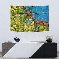 Tuvalu and Australia Together Tapestry Tapa Pattern and Aboriginal mix Culture LT03 - Polynesian Pride