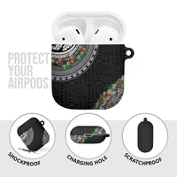 Fiji Hibiscus AirPods Case Tapa Masi Motifs with Tropical Plants LT03 - Polynesian Pride