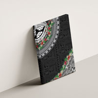 Fiji Hibiscus Canvas Wall Art Tapa Masi Motifs with Tropical Plants LT03 - Polynesian Pride