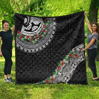 Fiji Hibiscus Quilt Tapa Masi Motifs with Tropical Plants LT03 - Polynesian Pride