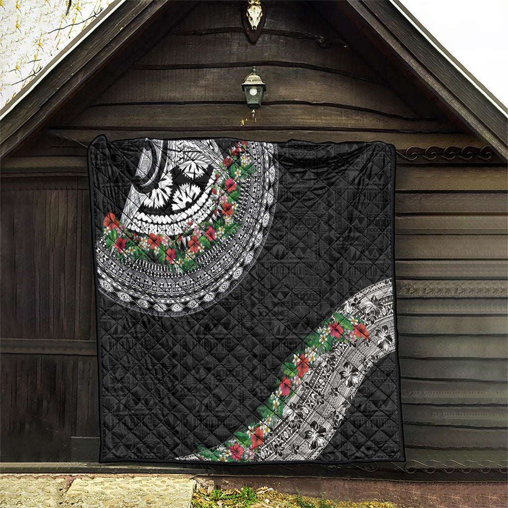 Fiji Hibiscus Quilt Tapa Masi Motifs with Tropical Plants LT03 - Polynesian Pride