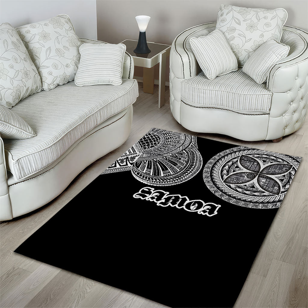 Samoa Traditional Tattoo Area Rug Tribal Tatau Pattern LT03 - Polynesian Pride