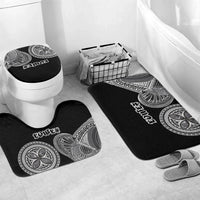 Samoa Traditional Tattoo Bathroom Set Tribal Tatau Pattern LT03 Mat Set Only (3 pcs) One Size Black - Polynesian Pride