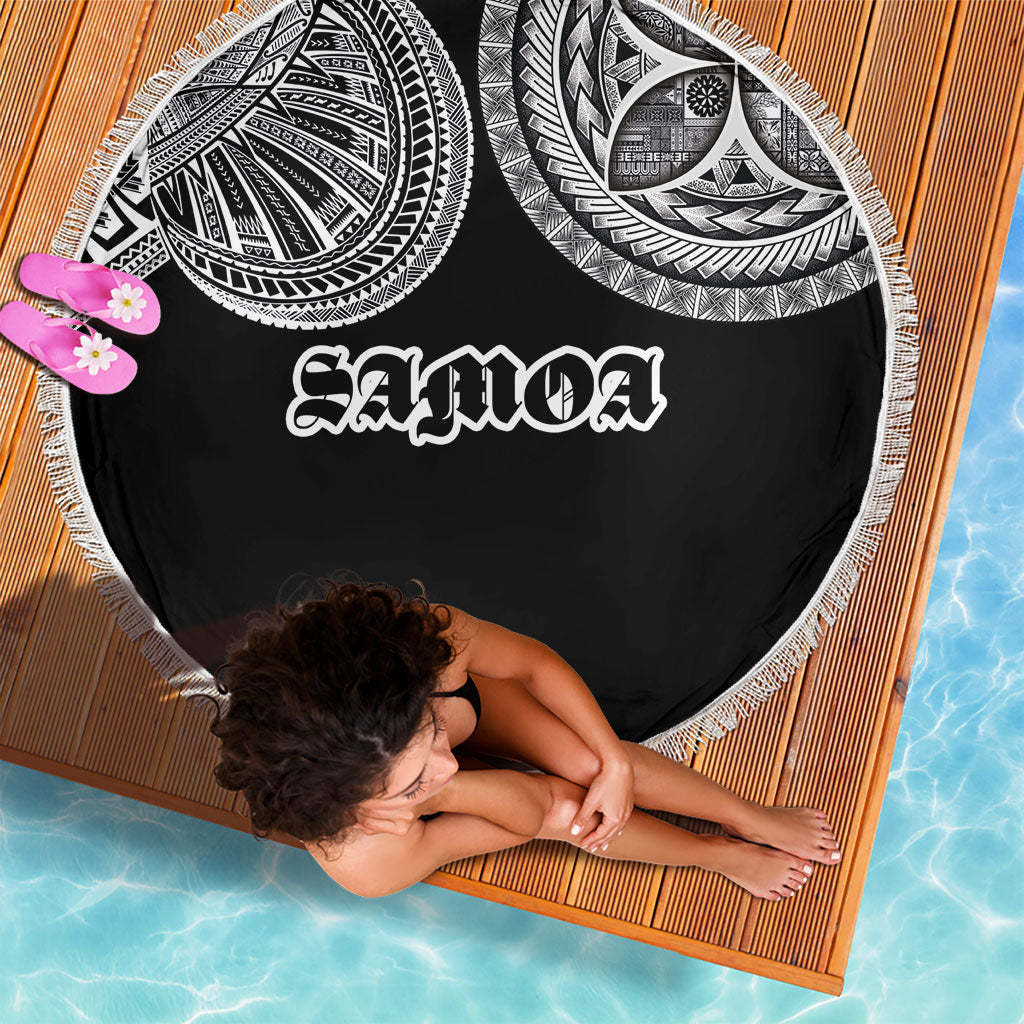 Samoa Traditional Tattoo Beach Blanket Tribal Tatau Pattern LT03 - Polynesian Pride