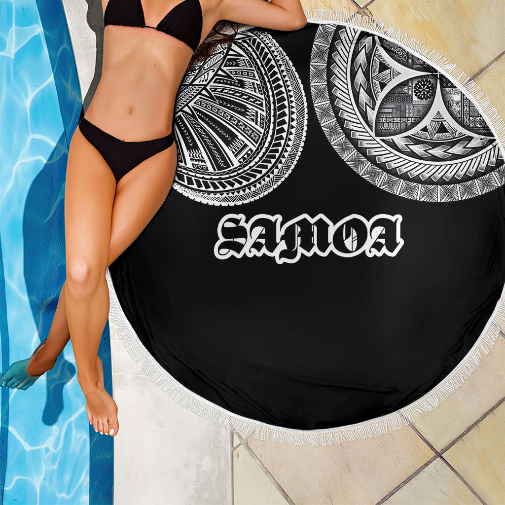 Samoa Traditional Tattoo Beach Blanket Tribal Tatau Pattern LT03 - Polynesian Pride