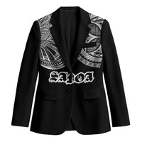 Samoa Traditional Tattoo Blazer Tribal Tatau Pattern LT03 Unisex Black - Polynesian Pride