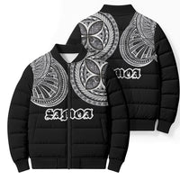 Samoa Traditional Tattoo Bomber Puffer Jacket Tribal Tatau Pattern LT03 - Polynesian Pride