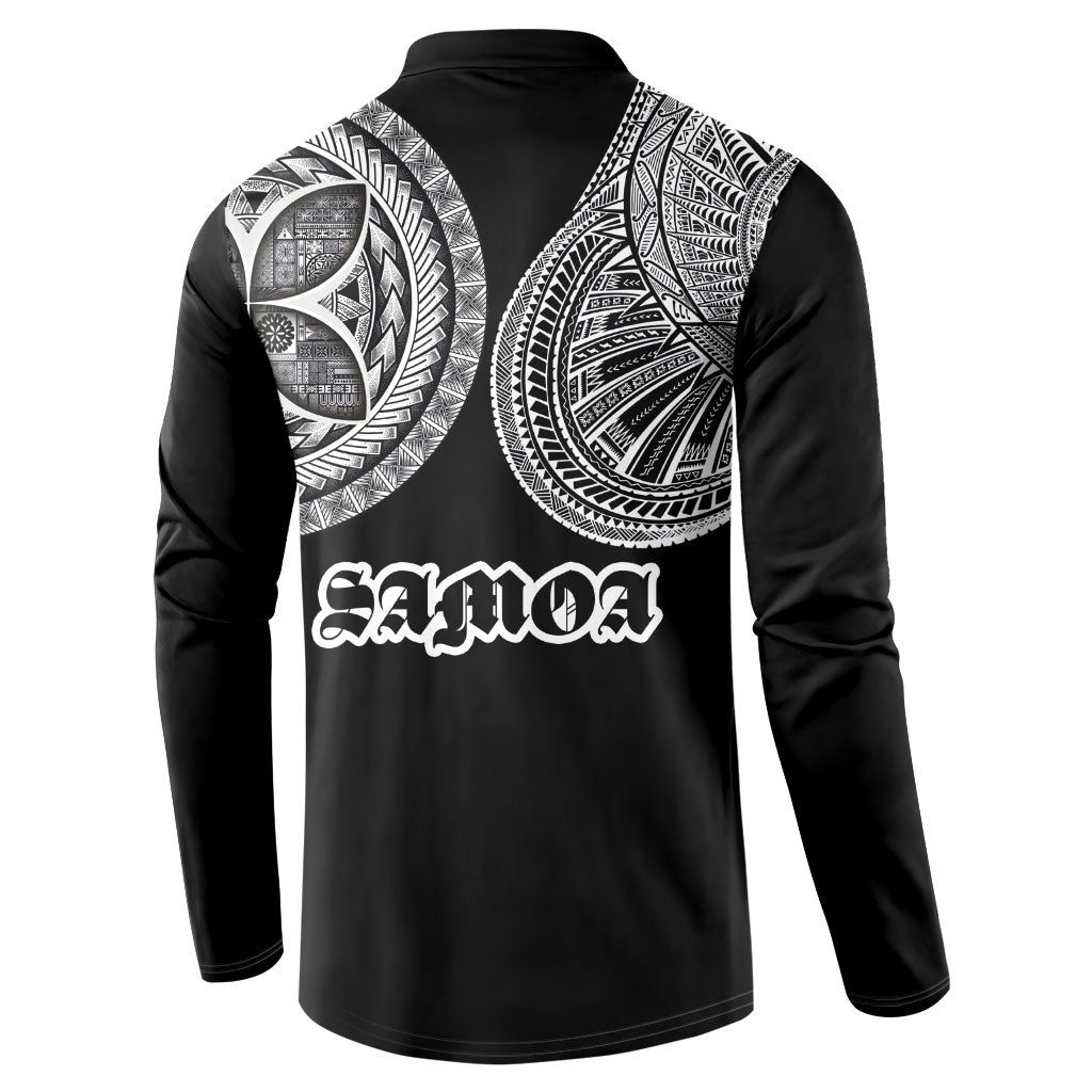 Samoa Traditional Tattoo Button Sweatshirt Tribal Tatau Pattern LT03 - Polynesian Pride