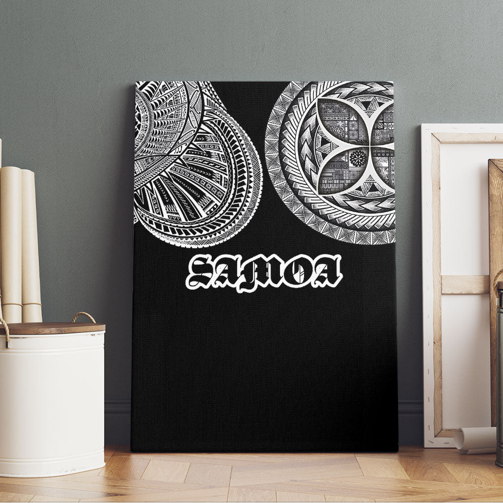 Samoa Traditional Tattoo Canvas Wall Art Tribal Tatau Pattern LT03 - Polynesian Pride