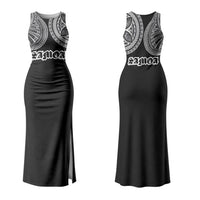 Samoa Traditional Tattoo Couples Matching Tank Maxi Dress and Hawaiian Shirt Tribal Tatau Pattern LT03 - Polynesian Pride