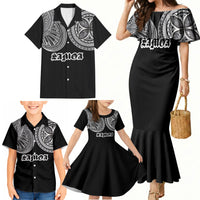 Samoa Traditional Tattoo Family Matching Mermaid Dress and Hawaiian Shirt Tribal Tatau Pattern LT03 - Polynesian Pride