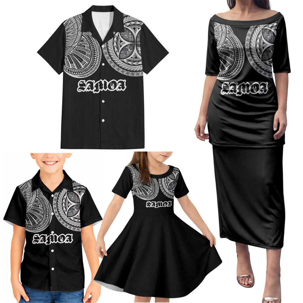 Samoa Traditional Tattoo Family Matching Puletasi and Hawaiian Shirt Tribal Tatau Pattern LT03 - Polynesian Pride