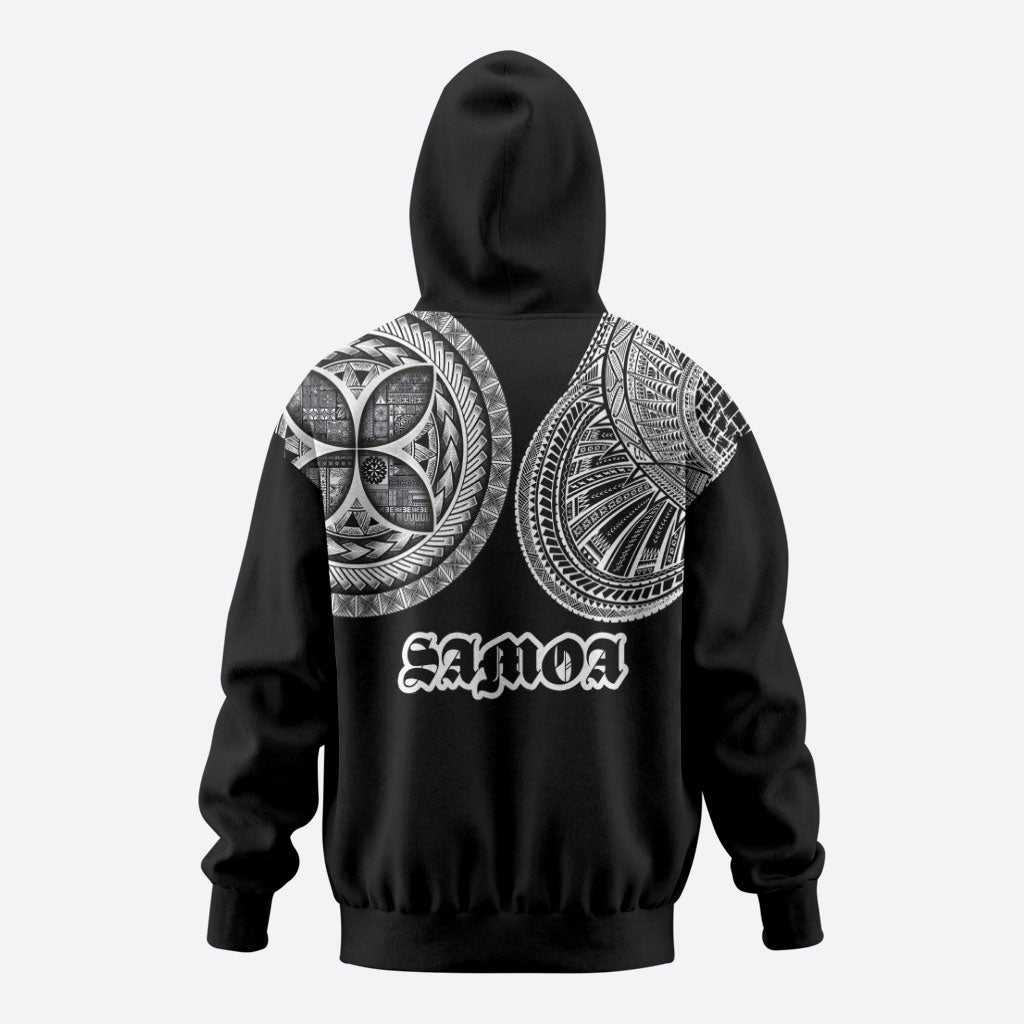 Samoa Traditional Tattoo Hoodie Tribal Tatau Pattern LT03 - Polynesian Pride