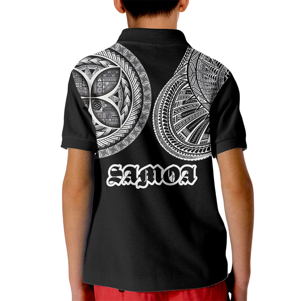 Samoa Traditional Tattoo Kid Polo Shirt Tribal Tatau Pattern