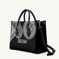 Samoa Traditional Tattoo Leather Bag Tribal Tatau Pattern LT03 Black - Polynesian Pride