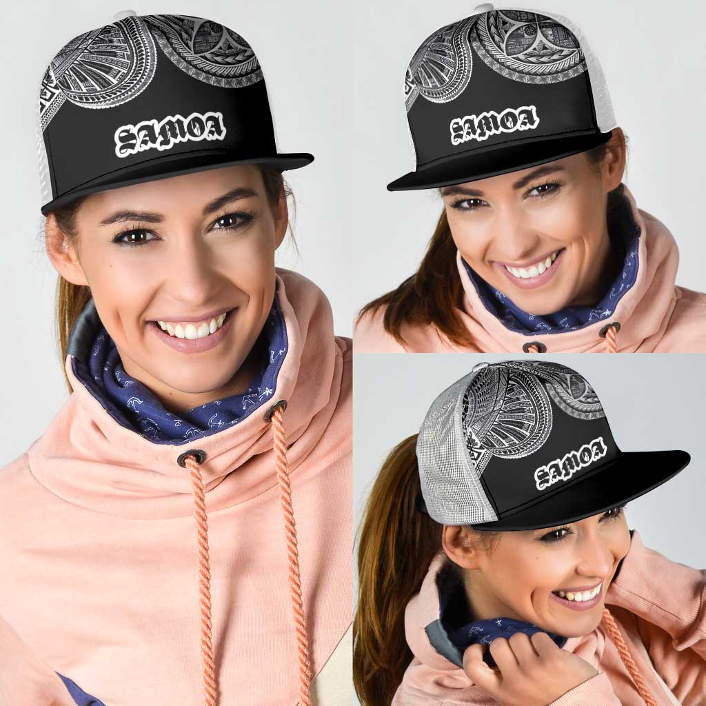 Samoa Traditional Tattoo Mesh Trucker Cap Tribal Tatau Pattern LT03 - Polynesian Pride