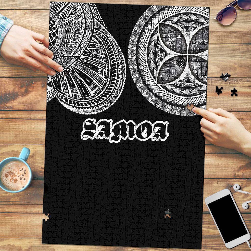 Samoa Traditional Tattoo Puzzle Tribal Tatau Pattern LT03 Black - Polynesian Pride