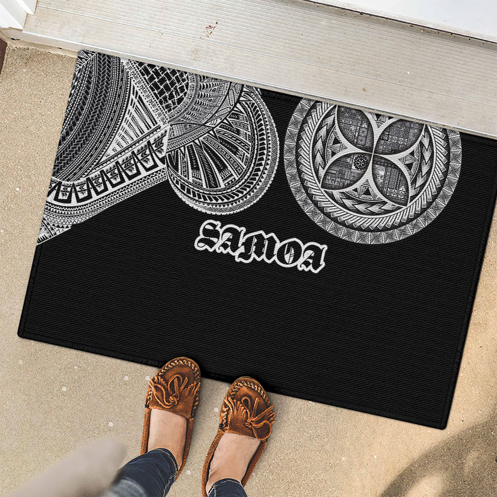 Samoa Traditional Tattoo Rubber Doormat Tribal Tatau Pattern LT03 - Polynesian Pride