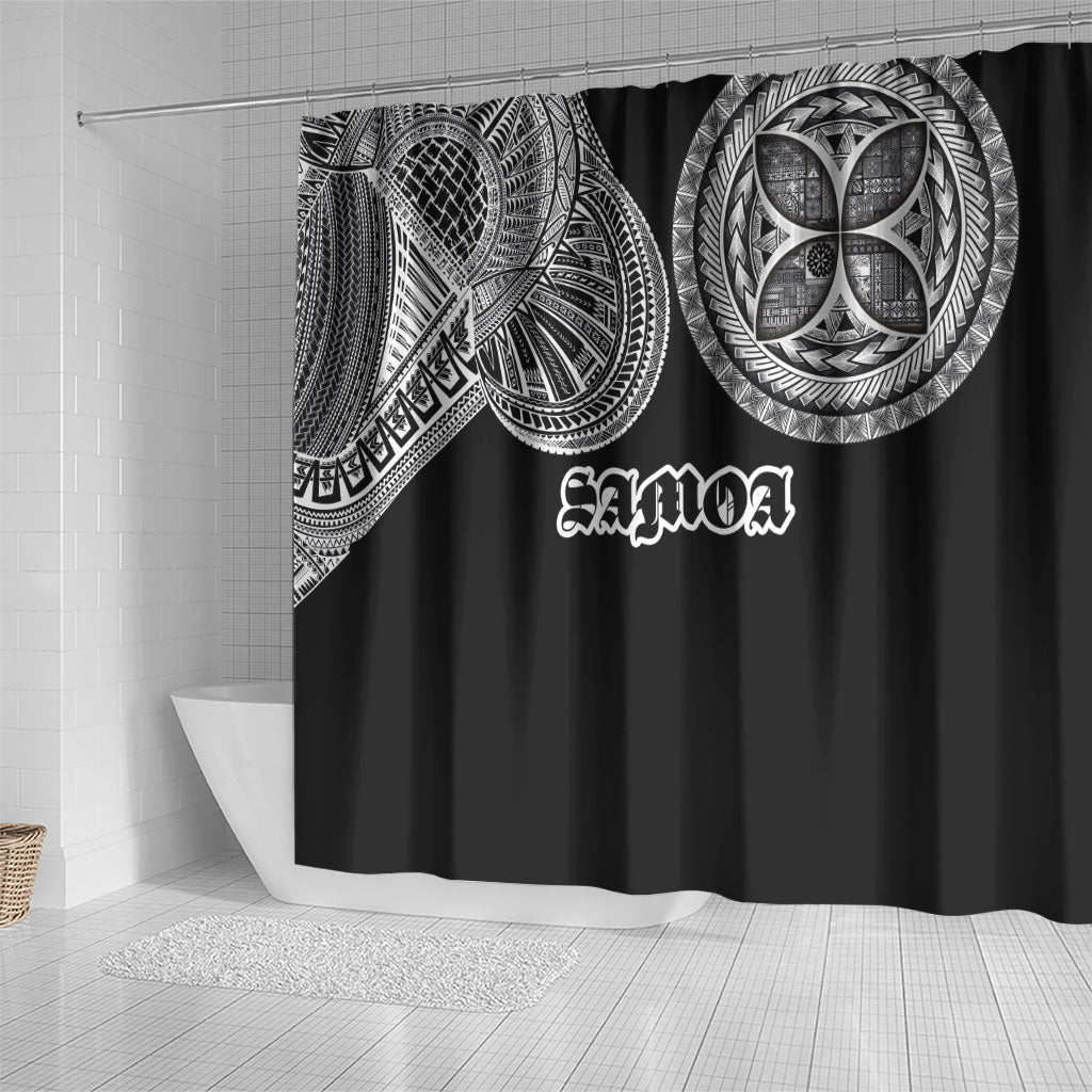Samoa Traditional Tattoo Shower Curtain Tribal Tatau Pattern LT03 - Polynesian Pride