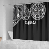 Samoa Traditional Tattoo Shower Curtain Tribal Tatau Pattern LT03 - Polynesian Pride
