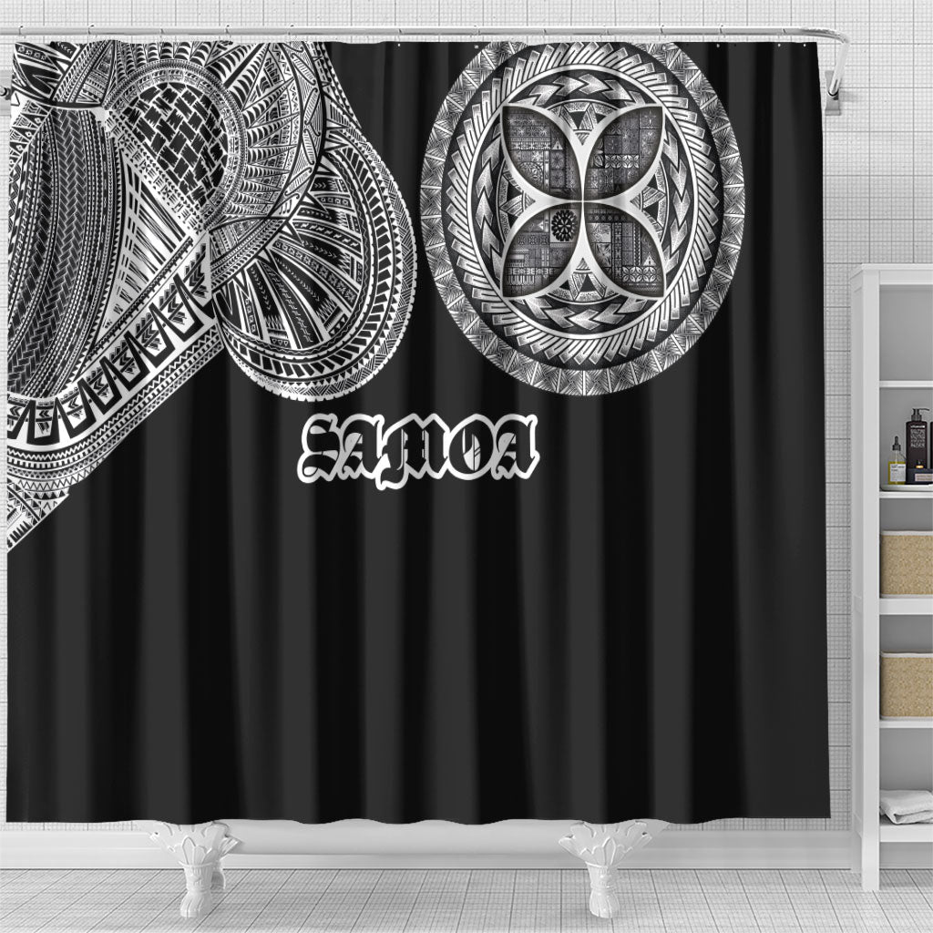 Samoa Traditional Tattoo Shower Curtain Tribal Tatau Pattern LT03 - Polynesian Pride