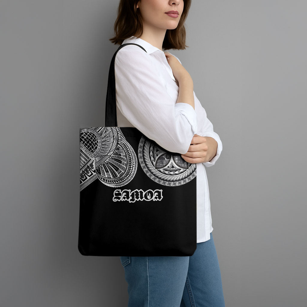 Samoa Traditional Tattoo Tote Bag Tribal Tatau Pattern LT03 - Polynesian Pride