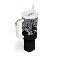 Samoa Traditional Tattoo Tumbler With Handle Tribal Tatau Pattern LT03 - Polynesian Pride