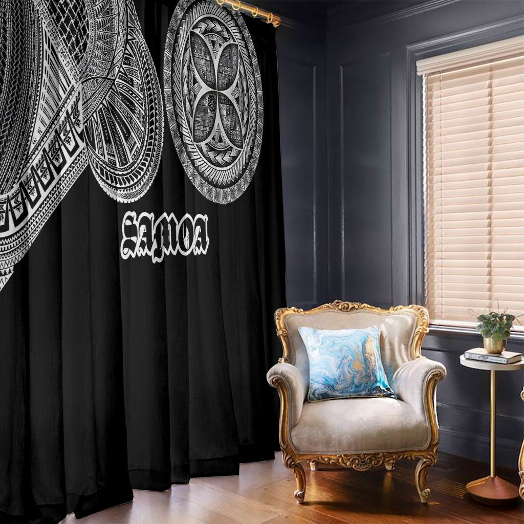 Samoa Traditional Tattoo Window Curtain Tribal Tatau Pattern LT03 - Polynesian Pride