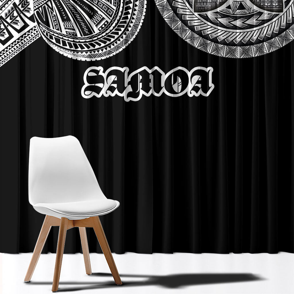 Samoa Traditional Tattoo Window Curtain Tribal Tatau Pattern LT03 - Polynesian Pride