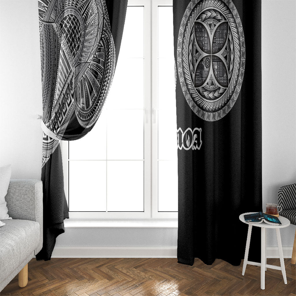 Samoa Traditional Tattoo Window Curtain Tribal Tatau Pattern LT03 - Polynesian Pride