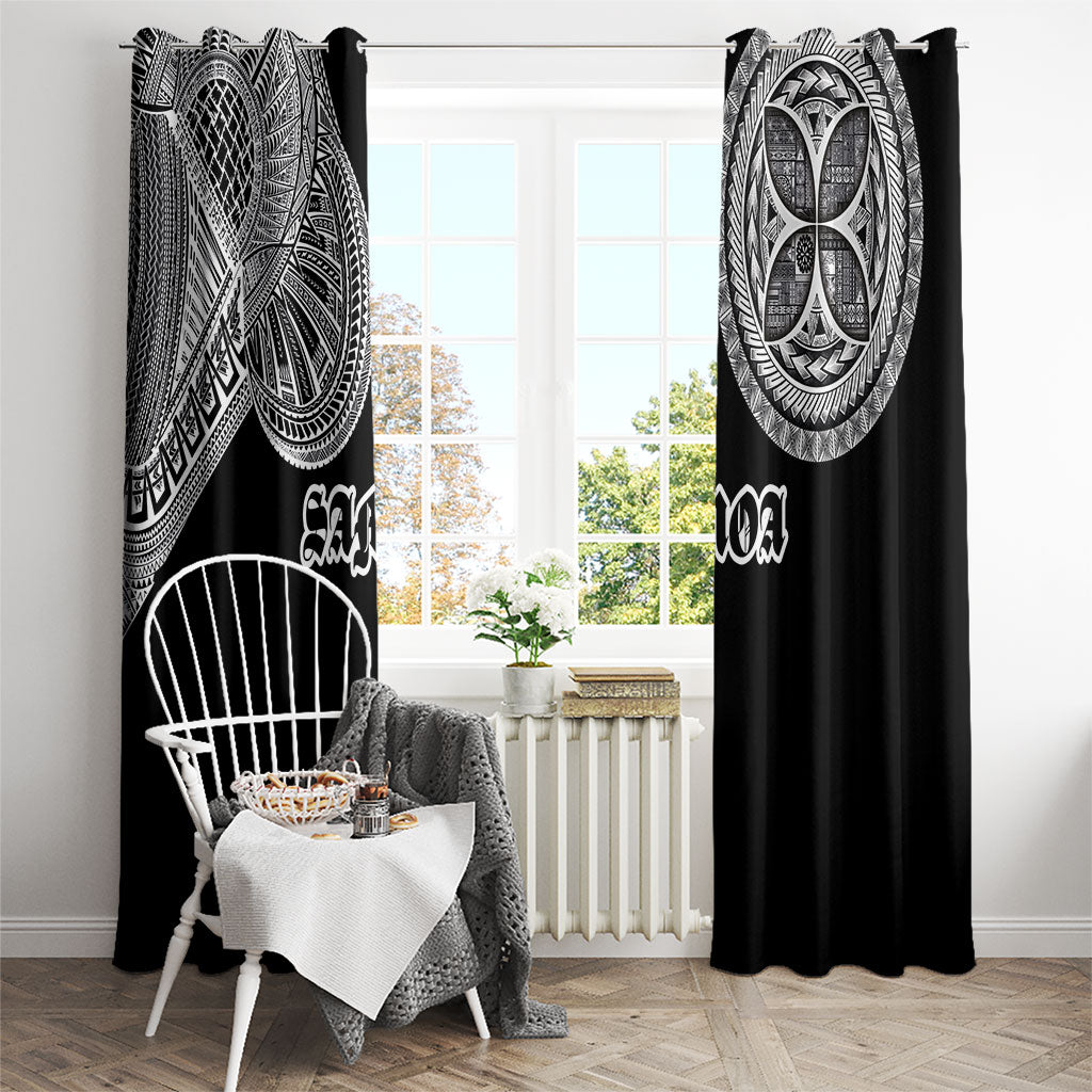 Samoa Traditional Tattoo Window Curtain Tribal Tatau Pattern LT03 - Polynesian Pride