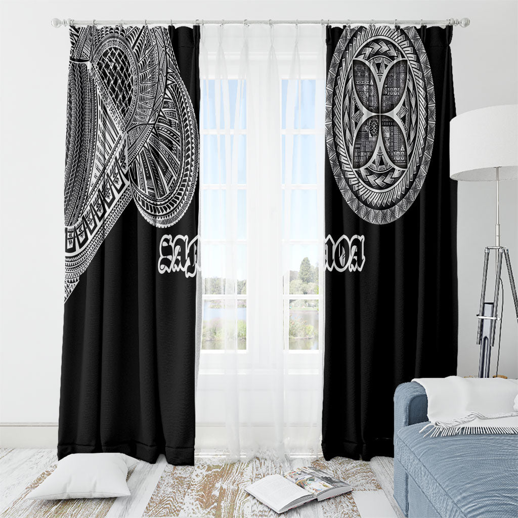 Samoa Traditional Tattoo Window Curtain Tribal Tatau Pattern LT03 - Polynesian Pride