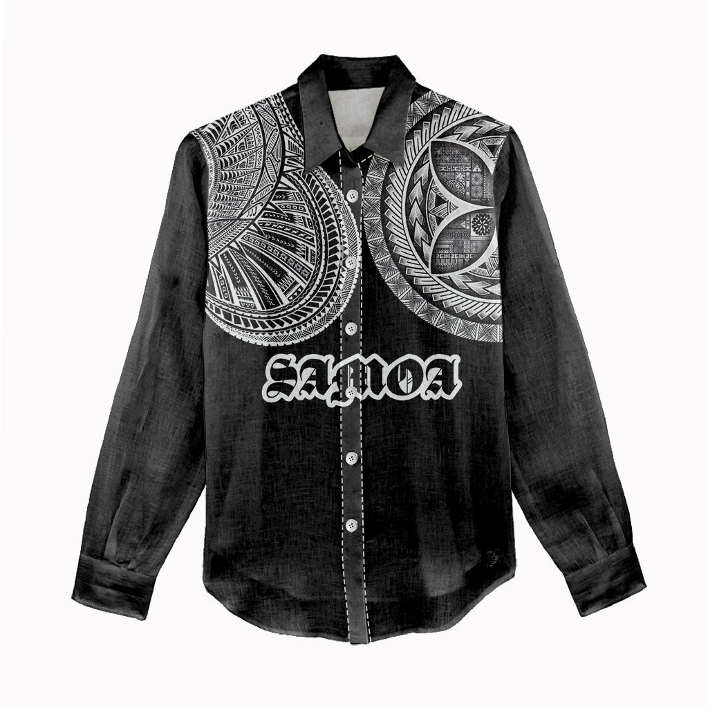 Samoa Traditional Tattoo Women Casual Shirt Tribal Tatau Pattern LT03 - Polynesian Pride