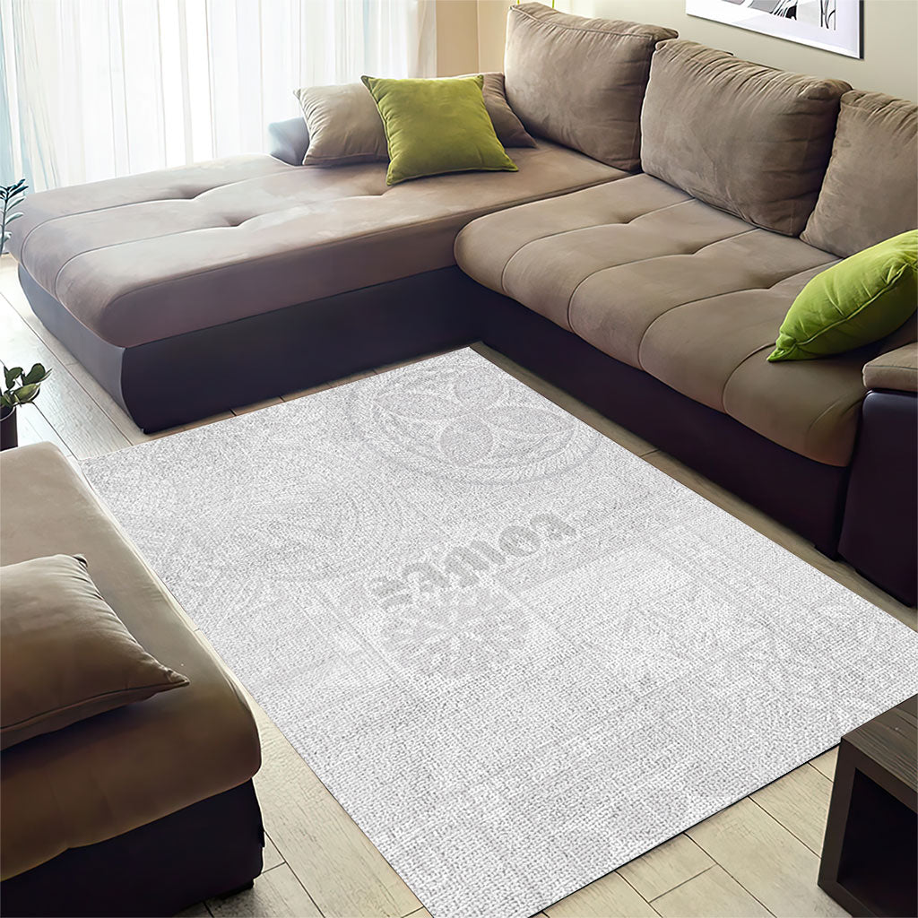 Samoa Lotu Tamaiti Area Rug Tribal Tatau with Siapo Pattern LT03 - Polynesian Pride