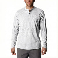 Samoa Lotu Tamaiti Button Sweatshirt Tribal Tatau with Siapo Pattern LT03 - Polynesian Pride