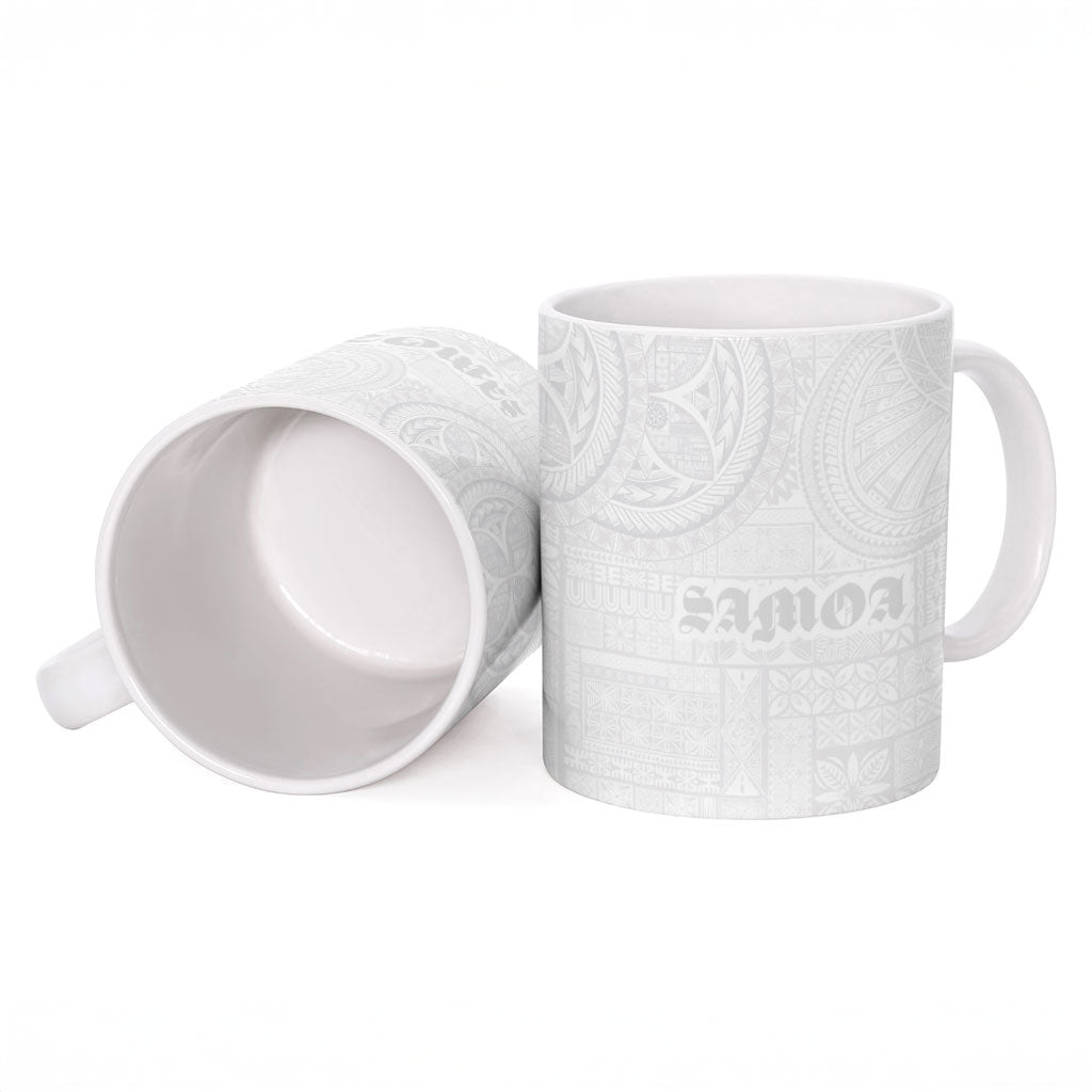 Samoa Lotu Tamaiti Ceramic Mug Tribal Tatau with Siapo Pattern LT03 - Polynesian Pride