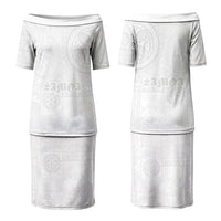 Samoa Lotu Tamaiti Couples Matching Puletasi and Long Sleeve Button Shirt Tribal Tatau with Siapo Pattern LT03 - Polynesian Pride