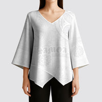 Samoa Lotu Tamaiti Kimono Sleeve Blouse Tribal Tatau with Siapo Pattern LT03 - Polynesian Pride