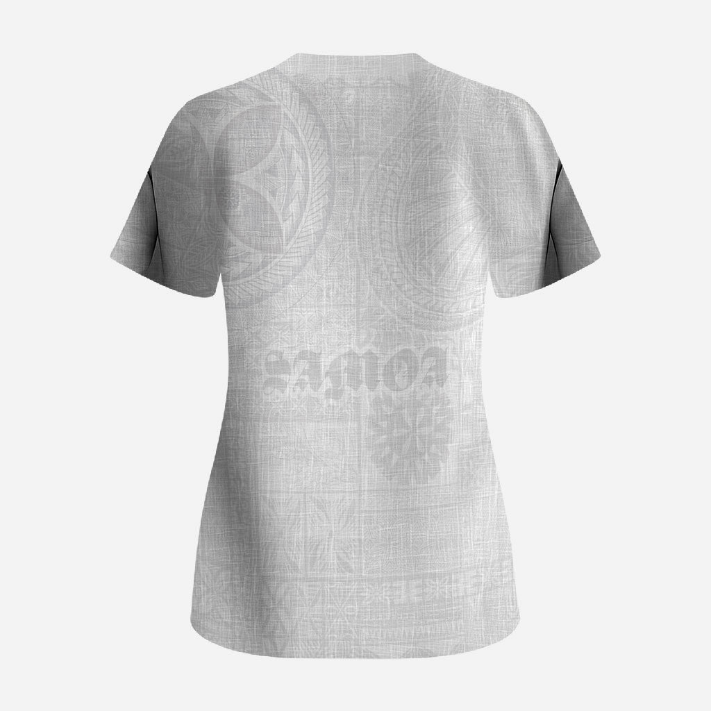 Samoa Lotu Tamaiti Scrub Top Tribal Tatau with Siapo Pattern LT03 - Polynesian Pride
