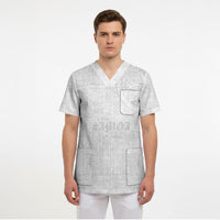 Samoa Lotu Tamaiti Scrub Top Tribal Tatau with Siapo Pattern LT03 - Polynesian Pride