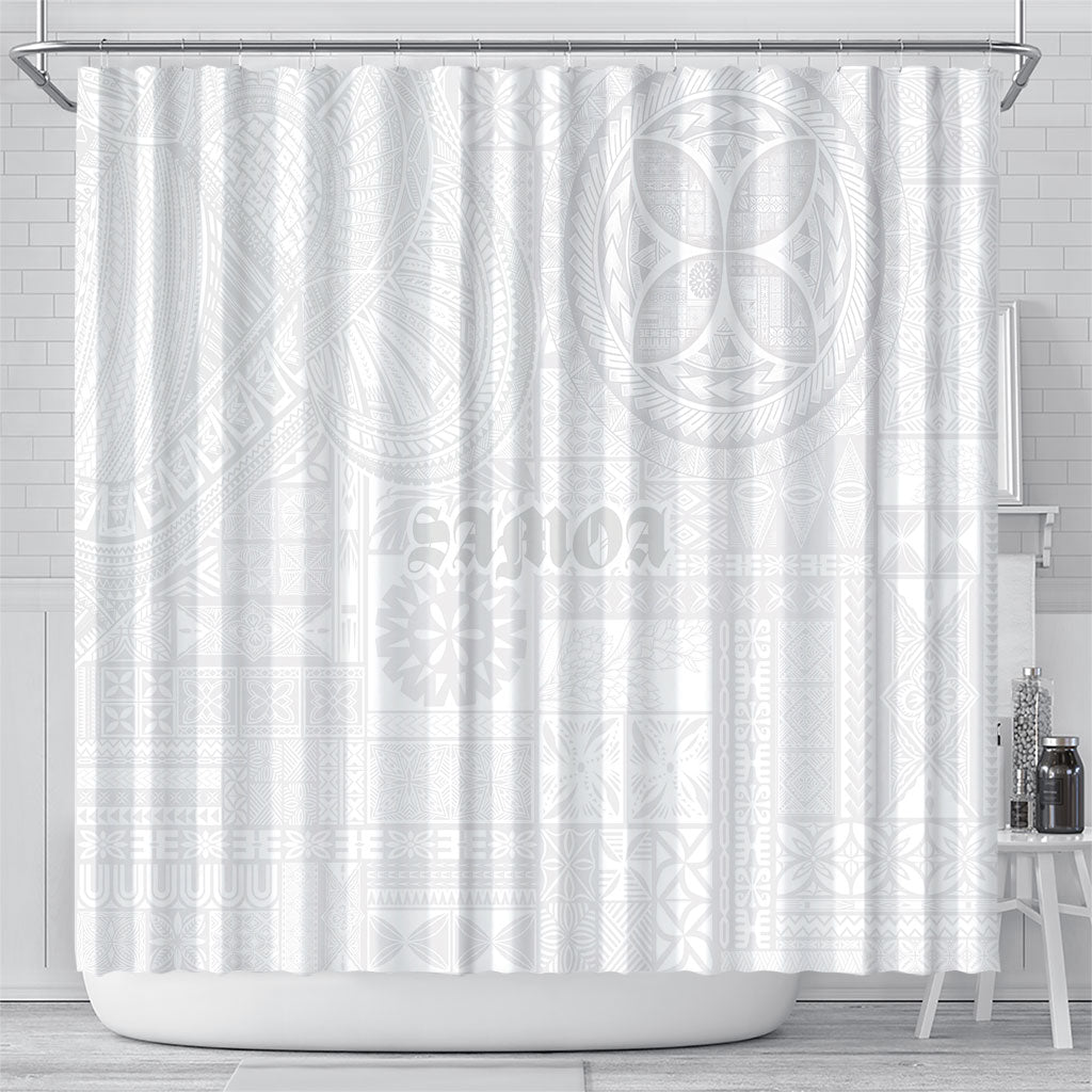 Samoa Lotu Tamaiti Shower Curtain Tribal Tatau with Siapo Pattern LT03 - Polynesian Pride