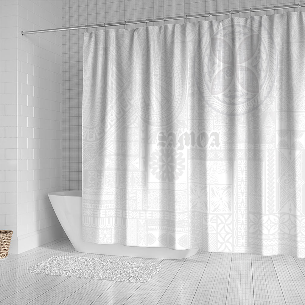 Samoa Lotu Tamaiti Shower Curtain Tribal Tatau with Siapo Pattern LT03 - Polynesian Pride