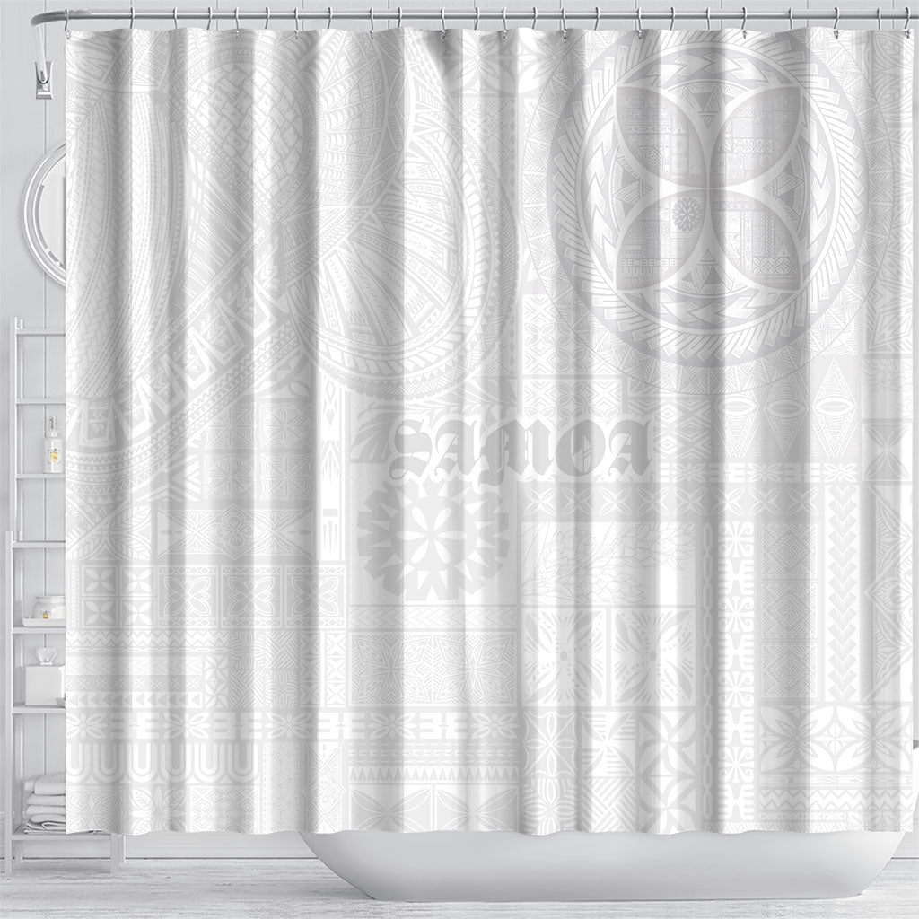 Samoa Lotu Tamaiti Shower Curtain Tribal Tatau with Siapo Pattern LT03 - Polynesian Pride