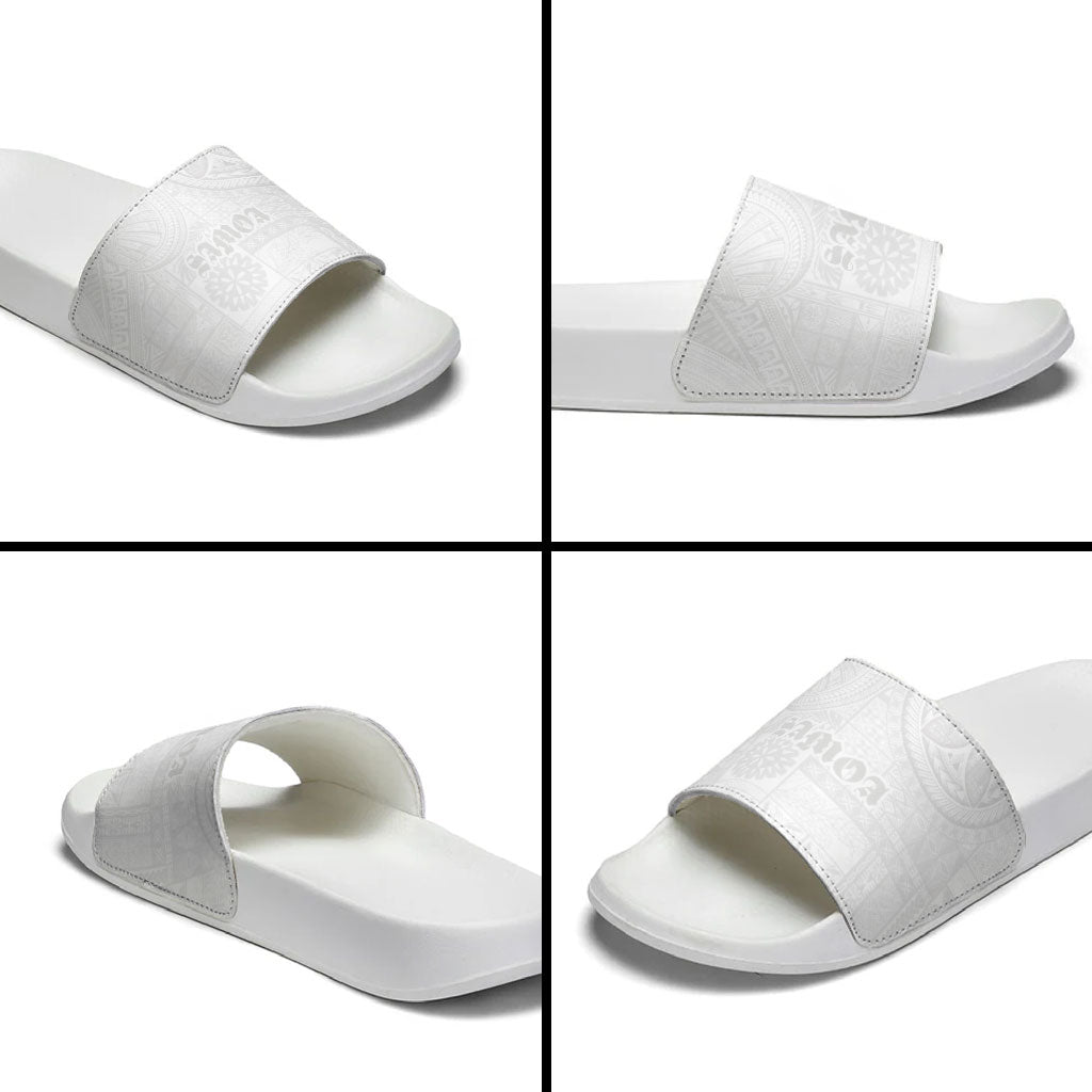 Samoa Lotu Tamaiti Slide Sandals Tribal Tatau with Siapo Pattern LT03 - Polynesian Pride