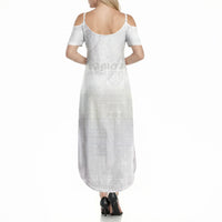Samoa Lotu Tamaiti Summer Maxi Dress Tribal Tatau with Siapo Pattern LT03 - Polynesian Pride